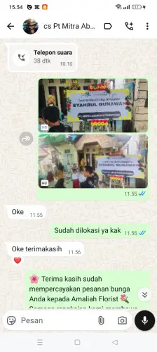 Testimonial Papan Bunga tabanan