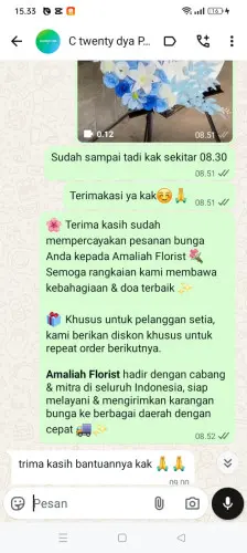 Testimonial Standing Flower tabanan