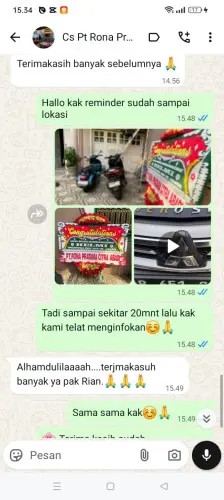 Testimonial Papan Bunga tabanan